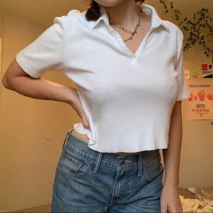 Cute white (very soft!) white polo shirt :) brand: charter club